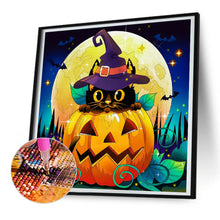 Load image into Gallery viewer, Halloween Jack-O-Lantern 30*30CM(Canvas) Full Round Drill Diamond Painting
