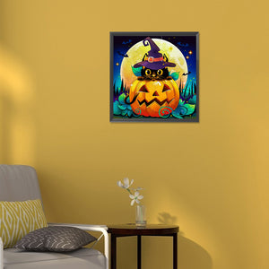 Halloween Jack-O-Lantern 30*30CM(Canvas) Full Round Drill Diamond Painting