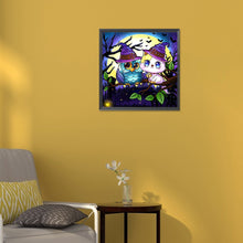 Load image into Gallery viewer, Halloween Jack-O-Lantern 30*30CM(Canvas) Full Round Drill Diamond Painting
