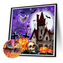 Load image into Gallery viewer, Halloween Jack-O-Lantern 30*30CM(Canvas) Full Round Drill Diamond Painting
