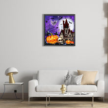 Load image into Gallery viewer, Halloween Jack-O-Lantern 30*30CM(Canvas) Full Round Drill Diamond Painting
