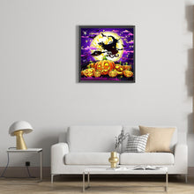 Load image into Gallery viewer, Halloween Jack-O-Lantern 30*30CM(Canvas) Full Round Drill Diamond Painting
