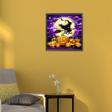 Load image into Gallery viewer, Halloween Jack-O-Lantern 30*30CM(Canvas) Full Round Drill Diamond Painting
