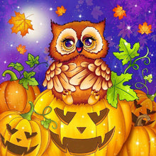 Load image into Gallery viewer, Halloween Jack-O-Lantern 30*30CM(Canvas) Full Round Drill Diamond Painting
