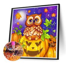 Load image into Gallery viewer, Halloween Jack-O-Lantern 30*30CM(Canvas) Full Round Drill Diamond Painting
