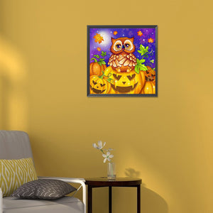 Halloween Jack-O-Lantern 30*30CM(Canvas) Full Round Drill Diamond Painting