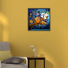 Load image into Gallery viewer, Halloween Jack-O-Lantern 30*30CM(Canvas) Full Round Drill Diamond Painting
