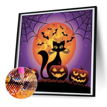 Load image into Gallery viewer, Halloween Jack-O-Lantern 30*30CM(Canvas) Full Round Drill Diamond Painting
