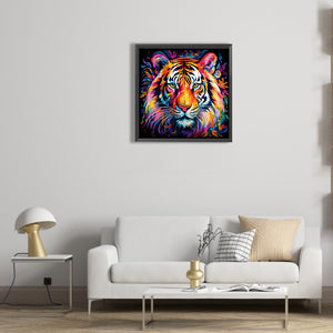 Tiger Head 30*30CM(Canvas) Full Round Drill Diamond Painting