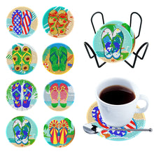 Load image into Gallery viewer, DIY Diamond Art Crafts Scenenry 8pcs Diamond Paintings Kits (Beach Slippers)

