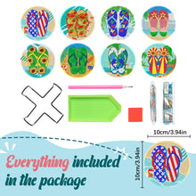 Load image into Gallery viewer, DIY Diamond Art Crafts Scenenry 8pcs Diamond Paintings Kits (Beach Slippers)

