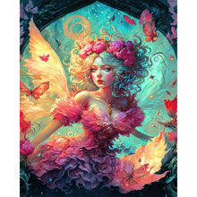Load image into Gallery viewer, Butterfly Girl 40*50CM(Picture) Full Round Drill Diamond Painting
