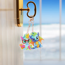 Load image into Gallery viewer, DIY Diamond Art Keychains Diamond Mosaic Kit 6pcs Gem Keychains Lady Bag Pendant
