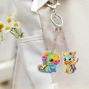 DIY Diamond Art Keychains Diamond Mosaic Kit 6pcs Gem Keychains Lady Bag Pendant