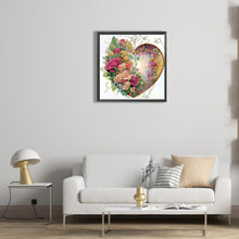 Load image into Gallery viewer, Love Flower Frame 30*30CM(Canvas) Partial Special Shaped Drill Diamond Painting
