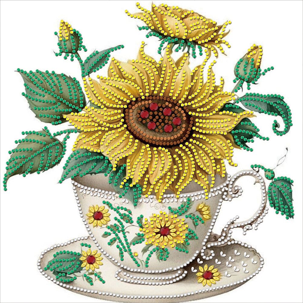 Sunflower 30*30CM(Canvas) Partial Special Shaped Drill Diamond Painting