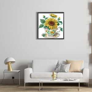 Sunflower 30*30CM(Canvas) Partial Special Shaped Drill Diamond Painting