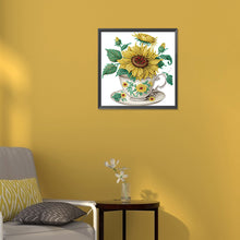 Load image into Gallery viewer, Sunflower 30*30CM(Canvas) Partial Special Shaped Drill Diamond Painting
