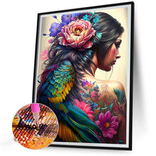 Load image into Gallery viewer, Girl With Peacock Hair 40*50CM(Canvas) Full Round Drill Diamond Painting
