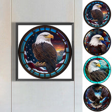 Load image into Gallery viewer, Glass Painting - Eagle 30*30CM(Canvas) Full Round Drill Diamond Painting
