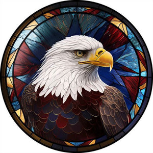 Glass Painting - Eagle 30*30CM(Canvas) Full Round Drill Diamond Painting