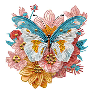 Garden Butterfly 30*30CM(Canvas) Partial Special Shaped Drill Diamond Painting