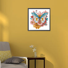 Load image into Gallery viewer, Garden Butterfly 30*30CM(Canvas) Partial Special Shaped Drill Diamond Painting
