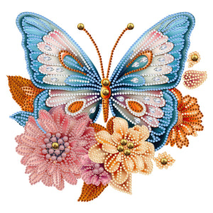 Garden Butterfly 30*30CM(Canvas) Partial Special Shaped Drill Diamond Painting
