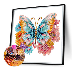 Garden Butterfly 30*30CM(Canvas) Partial Special Shaped Drill Diamond Painting