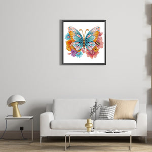Garden Butterfly 30*30CM(Canvas) Partial Special Shaped Drill Diamond Painting