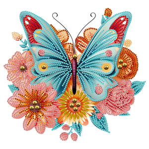 Garden Butterfly 30*30CM(Canvas) Partial Special Shaped Drill Diamond Painting