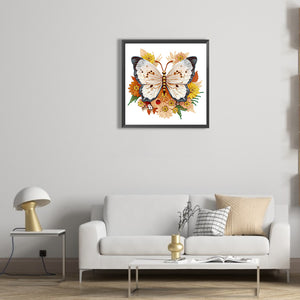 Garden Butterfly 30*30CM(Canvas) Partial Special Shaped Drill Diamond Painting