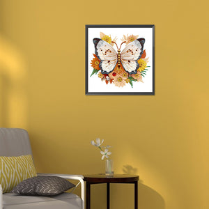Garden Butterfly 30*30CM(Canvas) Partial Special Shaped Drill Diamond Painting