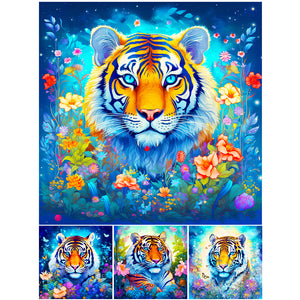Jungle Tiger 30*30CM(Canvas) Full Round Drill Diamond Painting