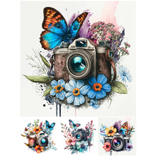Load image into Gallery viewer, Camera Butterfly 30*30CM(Canvas) Full Round Drill Diamond Painting
