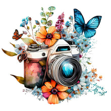 Load image into Gallery viewer, Camera Butterfly 30*30CM(Canvas) Full Round Drill Diamond Painting
