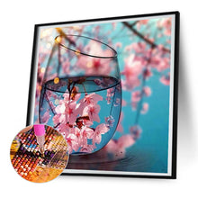 Load image into Gallery viewer, Peach Blossom Cup 30*30CM(Canvas) Full Round Drill Diamond Painting
