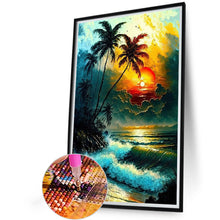 Load image into Gallery viewer, Coconut Beach 40*60CM(Canvas) Full Round Drill Diamond Painting
