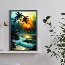 Load image into Gallery viewer, Coconut Beach 40*60CM(Canvas) Full Round Drill Diamond Painting
