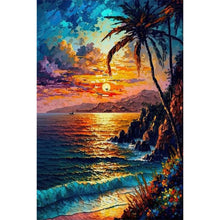 Load image into Gallery viewer, Coconut Beach 40*60CM(Canvas) Full Round Drill Diamond Painting
