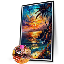 Load image into Gallery viewer, Coconut Beach 40*60CM(Canvas) Full Round Drill Diamond Painting
