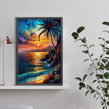 Load image into Gallery viewer, Coconut Beach 40*60CM(Canvas) Full Round Drill Diamond Painting
