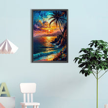 Load image into Gallery viewer, Coconut Beach 40*60CM(Canvas) Full Round Drill Diamond Painting
