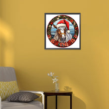 Load image into Gallery viewer, Christmas Saffron Horse Glass Painting 30*30CM(Canvas) Full Round Drill Diamond Painting
