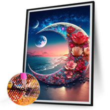 Load image into Gallery viewer, Beach Crescent Flower 35*45CM(Picture) Full Square Drill Diamond Painting
