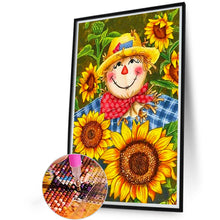 Load image into Gallery viewer, Sunflower Scarecrow 40*60CM(Canvas) Full Round Drill Diamond Painting
