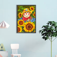 Load image into Gallery viewer, Sunflower Scarecrow 40*60CM(Canvas) Full Round Drill Diamond Painting
