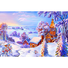 Load image into Gallery viewer, Morning Snow Scene 60*40CM(Canvas) Full Round Drill Diamond Painting
