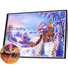 Load image into Gallery viewer, Morning Snow Scene 60*40CM(Canvas) Full Round Drill Diamond Painting
