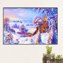 Load image into Gallery viewer, Morning Snow Scene 60*40CM(Canvas) Full Round Drill Diamond Painting
